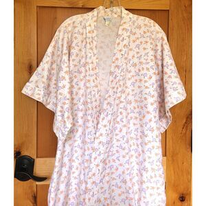 Vintage Eve Stillman 100% Cotton Floral Robe Cottagecore Granny LARGE‎ Coquette